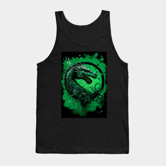 Mörk Borg Bestiary - Sea Serpent Tank Top by DodgyDogma